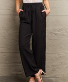 Tie Waist Long Pants - Body By J'ne