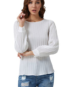 Ribbed Round Neck Long Sleeve Top - Body By J'ne