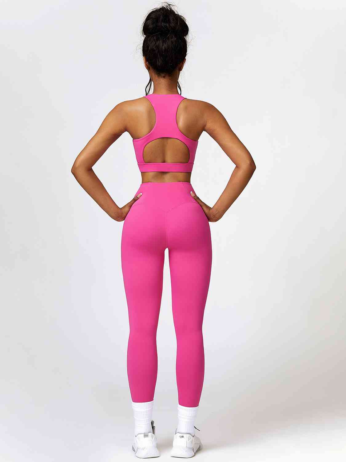 Cutout Cropped Sport Tank and Leggings Set - Body By J'ne