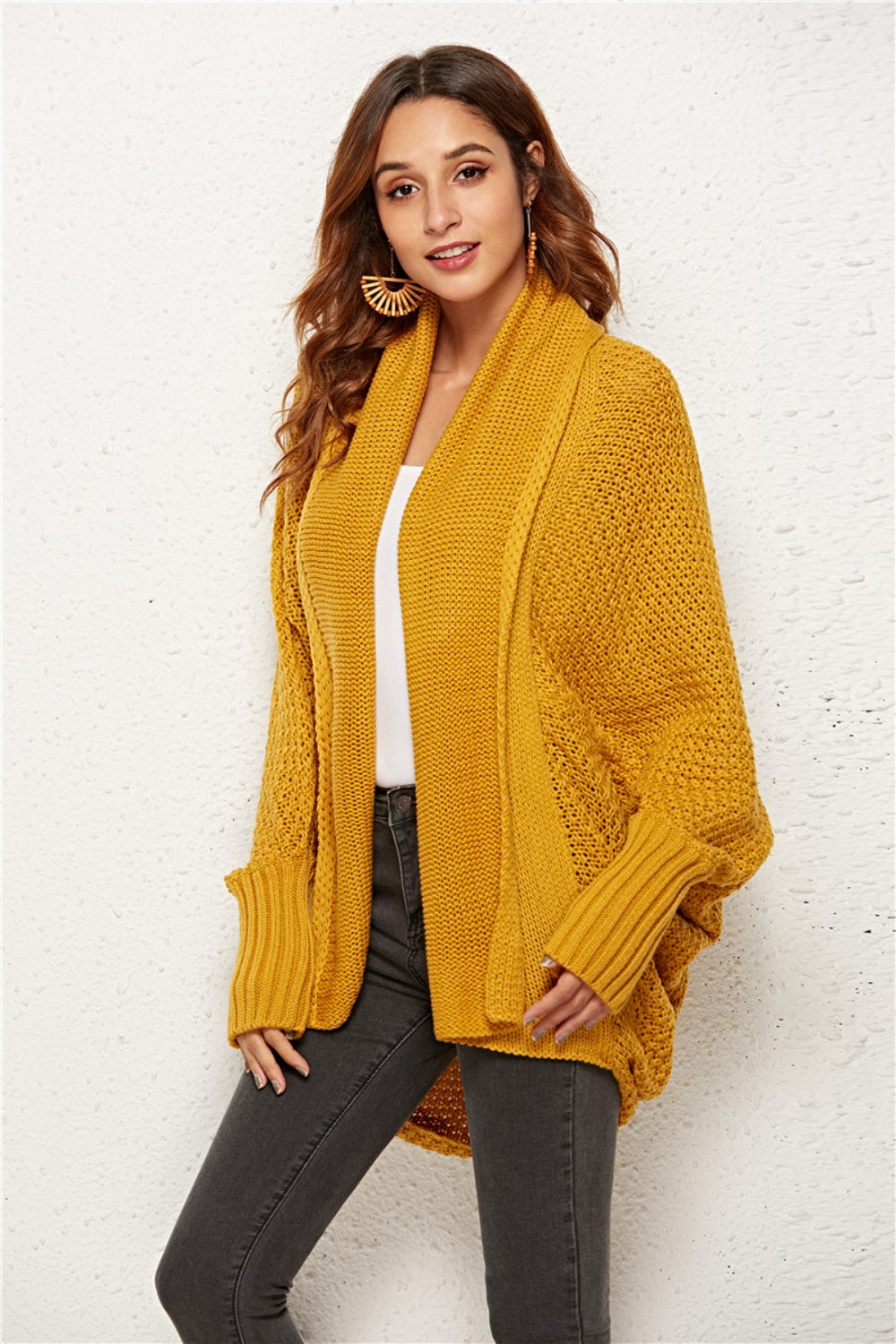 Open Front Batwing Sleeve Cardigan - Body By J'ne