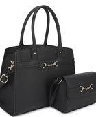 2in1 Matching Design Handle Satchel With Crossbody Bag - Body By J'ne