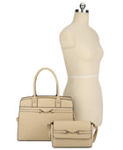 2in1 Matching Design Handle Satchel With Crossbody Bag - Body By J'ne