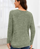 Round Neck Long Sleeve Sweater - Body By J'ne