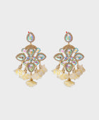 Flower Shape Rhinestone Alloy Dangle Earrings - Body By J'ne