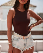 Round Neck Sleeveless Bodysuit - Body By J'ne