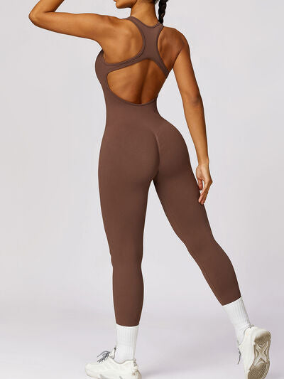 Cutout Racerback Active Jumpsuit - Body By J'ne