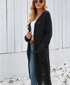 Open Front Long Sleeve Hooded Cardigan - Body By J'ne