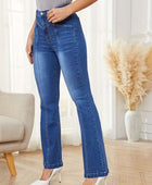 High Waist Bootcut Jeans with Pockets - Body By J'ne