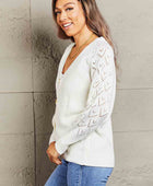 Rib-Knit Plunge Raglan Sleeve Cardigan - Body By J'ne