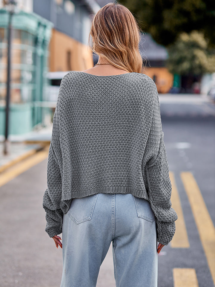 Round Neck Cable-Knit Sweater - Body By J'ne