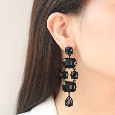 Geometric Zircon Alloy Earrings - Body By J'ne