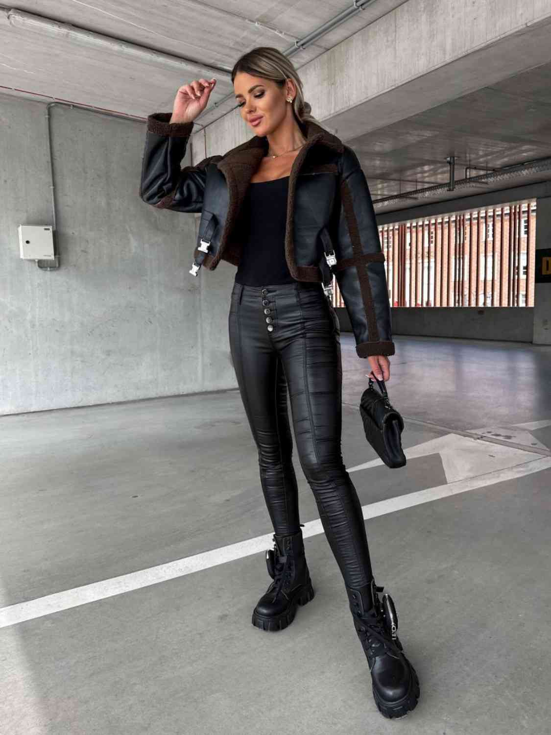 Collared Buckle Detail Jacket - Body By J'ne