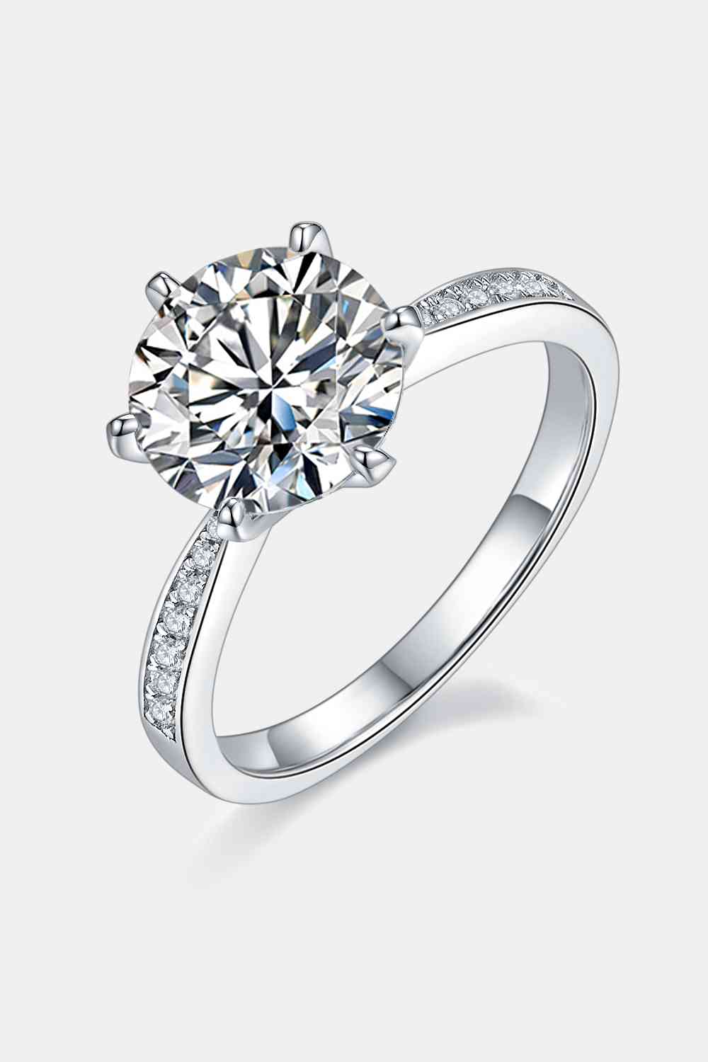 3 Carat Moissanite Side Stone Ring - Body By J'ne