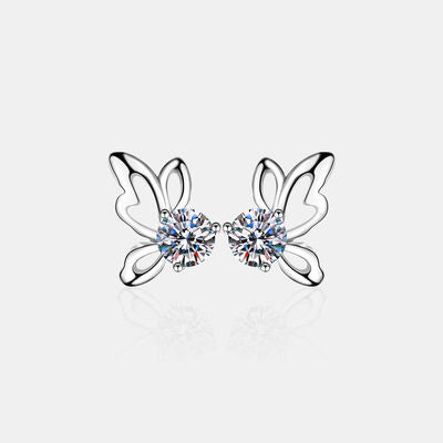 1 Carat Moissanite Butterfly Shape Earrings - Body By J'ne