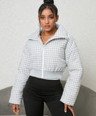 Houndstooth Zip-Up Jacket - Body By J'ne