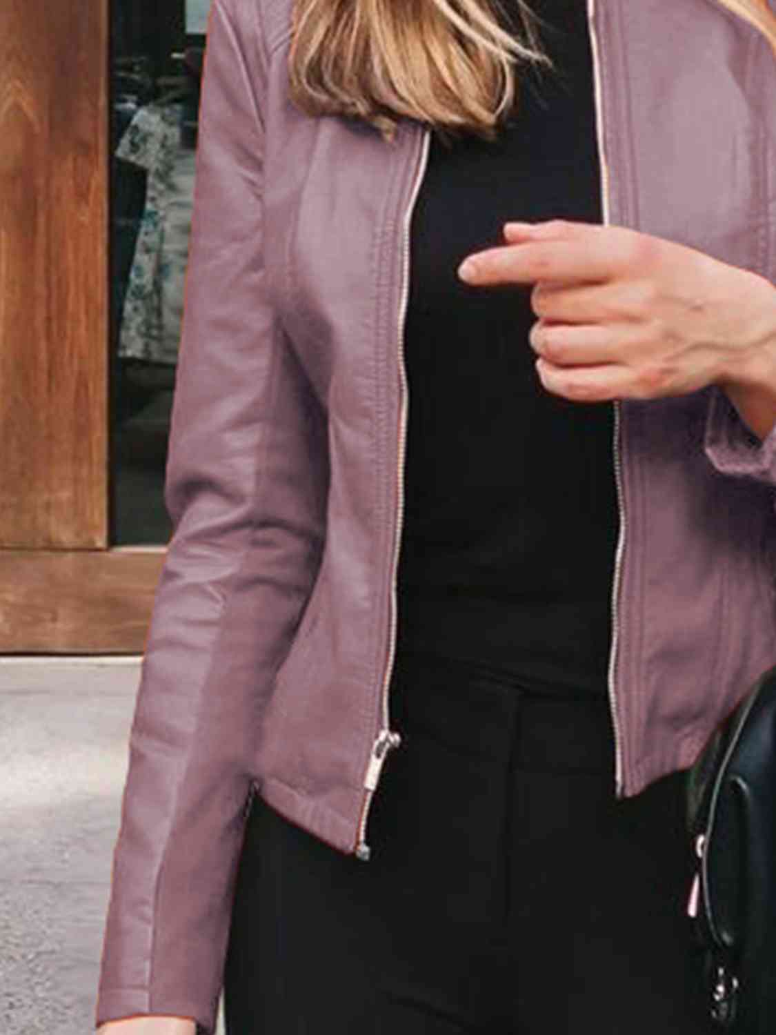 Spontaneous Mock Neck Zip Up Jacket - Body By J'ne