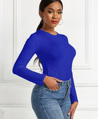 Round Neck Long Sleeve Bodysuit - Body By J'ne