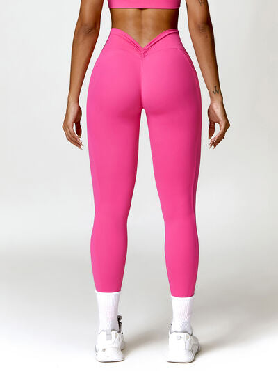 Ruched Pocketed High Waist Active Leggings - Body By J'ne