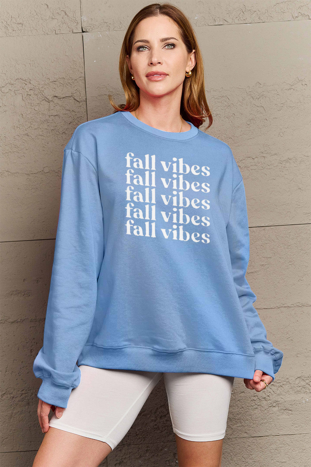 Full Size FALL VIBES Graphic Sweatshirt - Body By J'ne