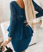 Lace Detail Long Sleeve Mini Dress - Body By J'ne