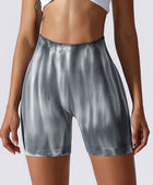 Tie-Dye Wide Waistband Active Shorts - Body By J'ne