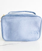 Sylvie Blue Fabric Cosmetic Bag - Body By J'ne