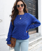 Round Neck Dropped Shoulder Sweater - Body By J'ne