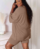 Basic Bae Full Size Soft Rayon Three-Quarter Sleeve Top and Shorts Set - Body By J'ne