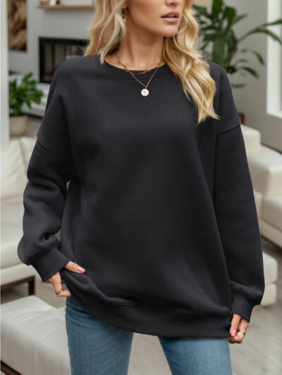Round Neck Long Sleeve Sweatshirt - Body By J'ne