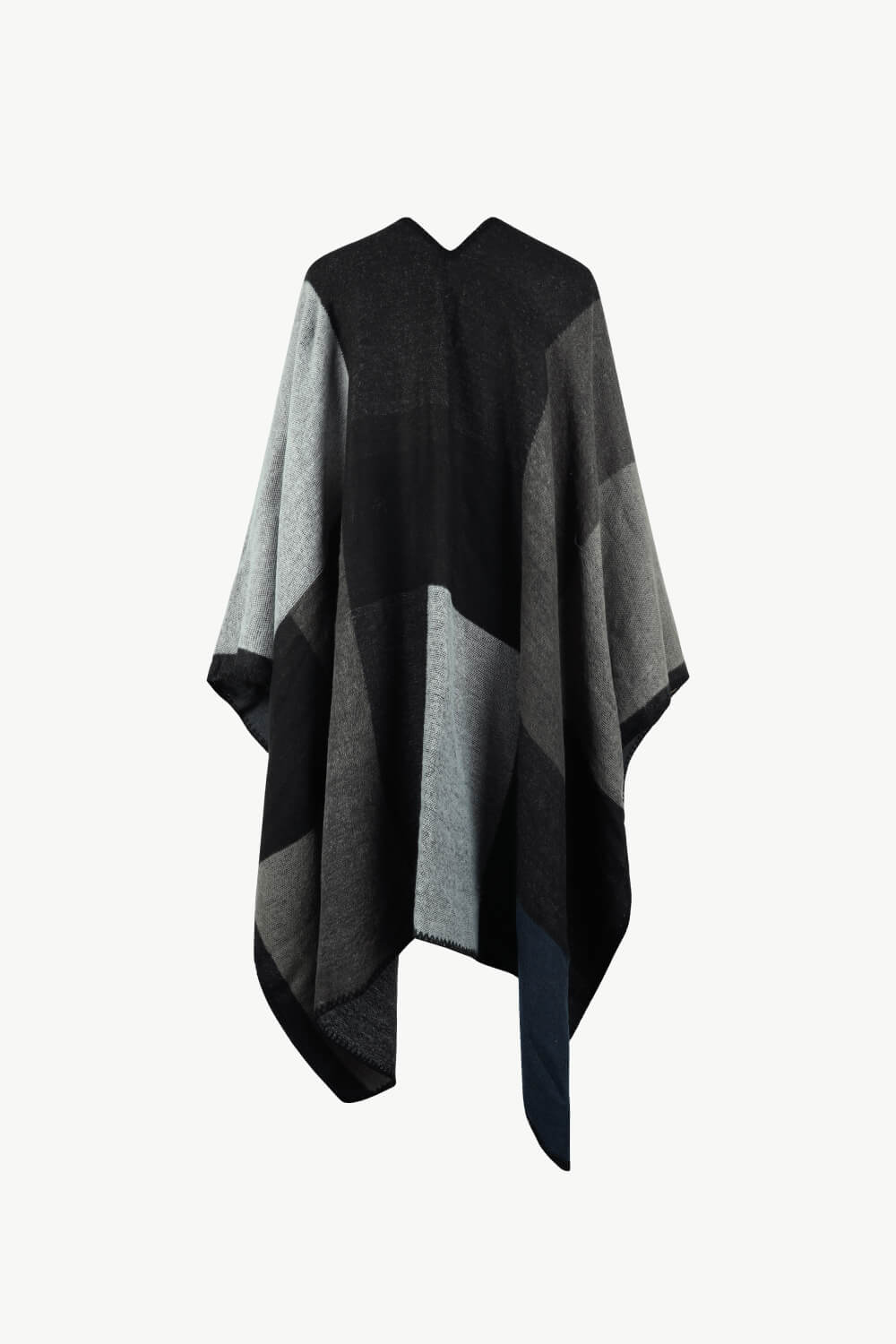 Color Block Open Front Poncho - Body By J'ne