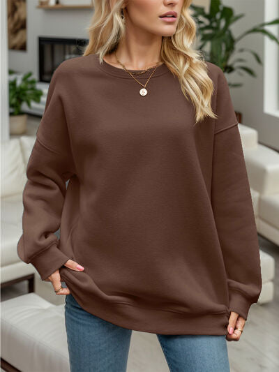 Round Neck Long Sleeve Sweatshirt - Body By J'ne