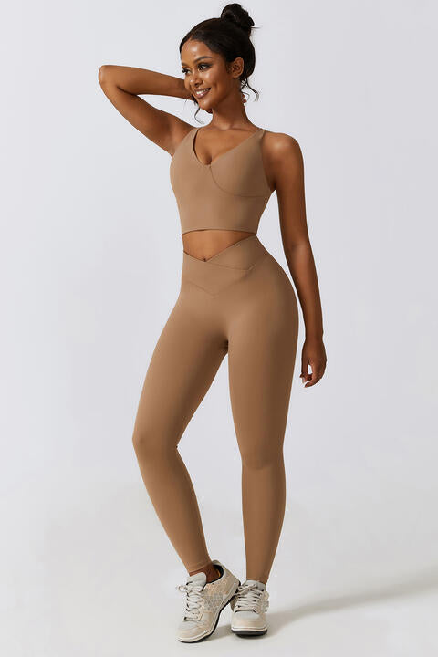 Crisscross Sports Bra and Leggings Set - Body By J'ne