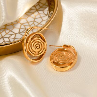 18K Gold-Plated Hoop Earrings - Body By J'ne