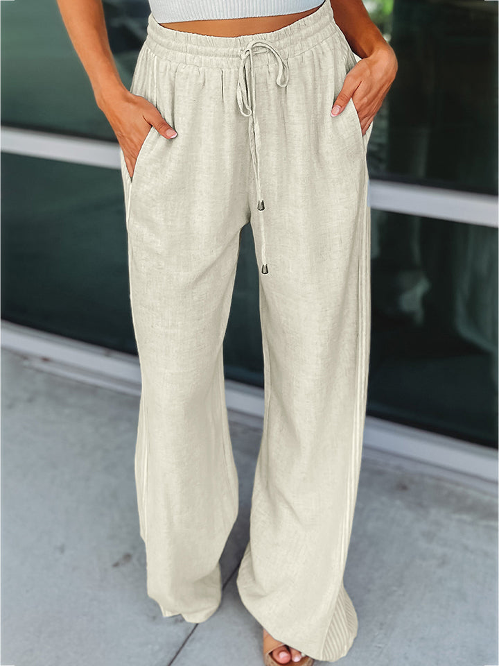 Drawstring Wide Leg Pants - Body By J'ne