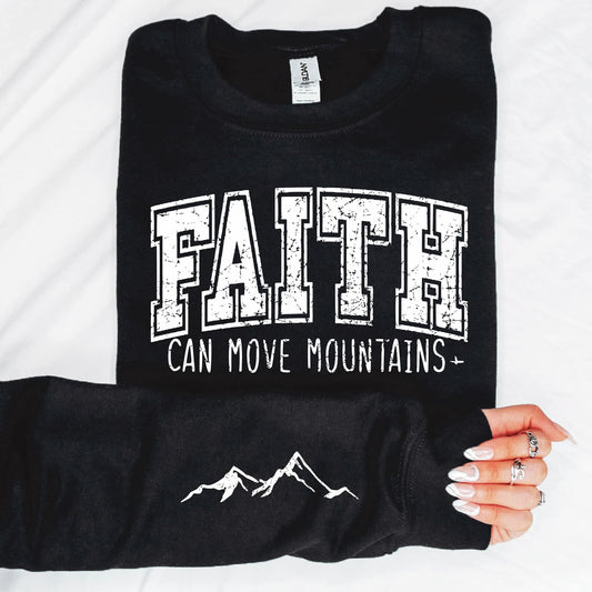 Faith With  Sleeve Accent Sweatshirt - Body By J'ne