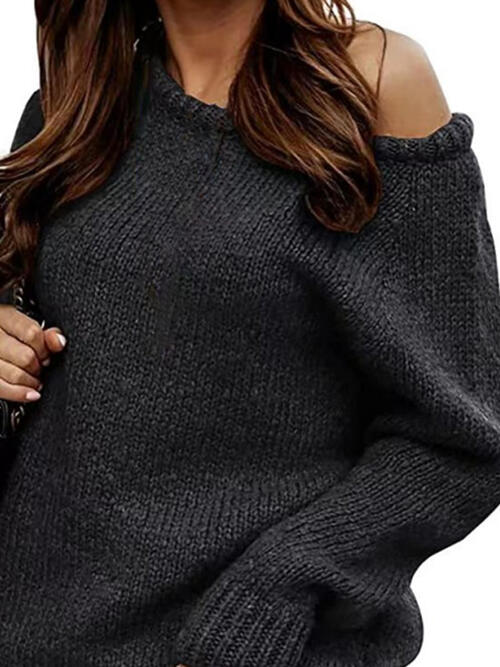 One Shoulder Long Sleeve Sweater - Body By J'ne