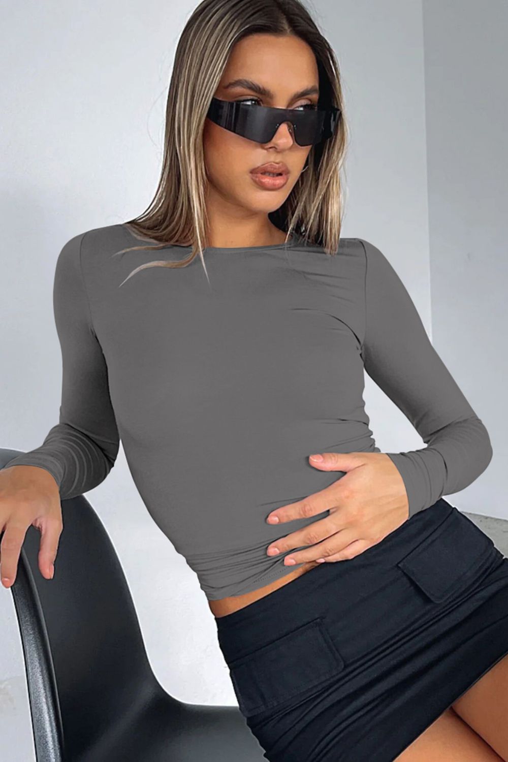 Round Neck Long-Sleeve Top - Body By J'ne