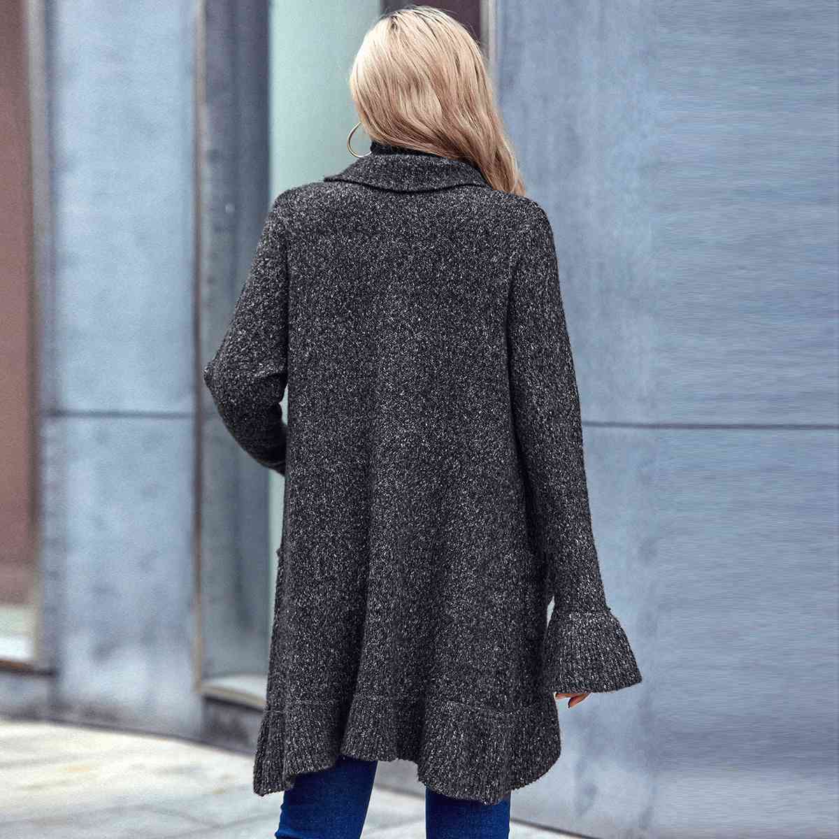 Open Front Flare Sleeve Cardigan - Body By J'ne