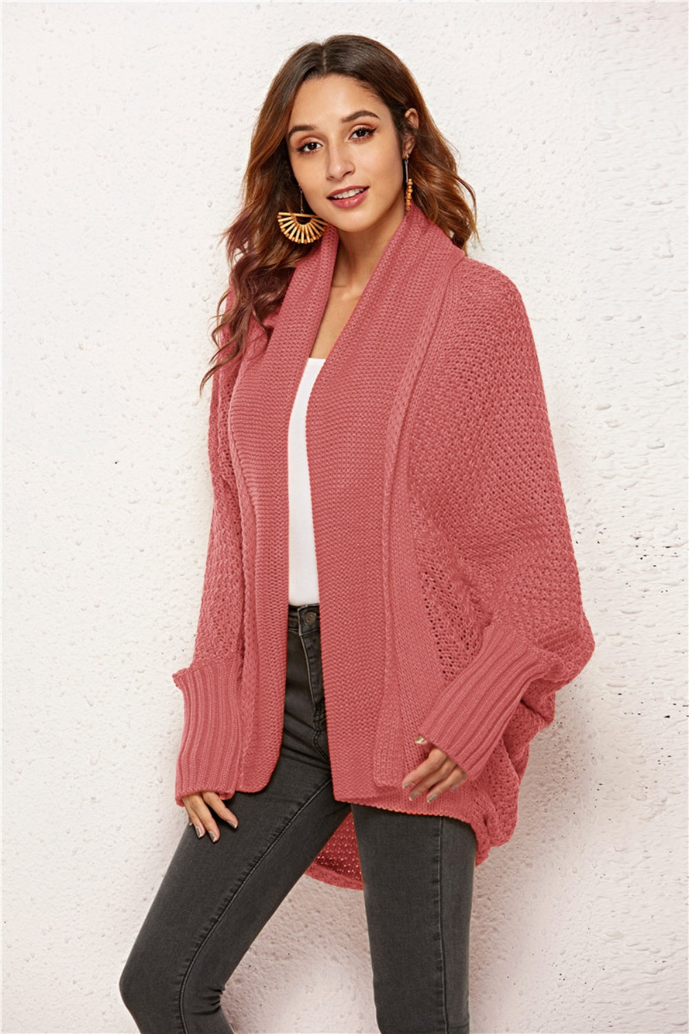 Open Front Batwing Sleeve Cardigan - Body By J'ne