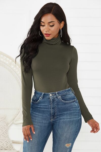 Turtleneck Long Sleeve Bodysuit - Body By J'ne