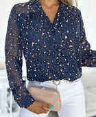 Leopard V-Neck Long Sleeve Shirt - Body By J'ne