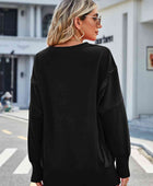 Exposed Seam High-Low Round Neck Sweatshirt - Body By J'ne