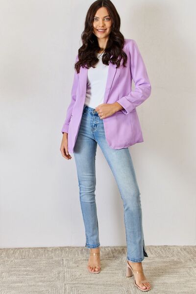 Open Front Long Sleeve Blazer - Body By J'ne