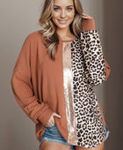 Leopard Round Neck Long Sleeve T-Shirt - Body By J'ne