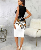 Printed Notched Sleeveless Wrap Dress - Body By J'ne