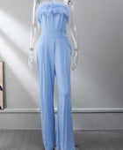 Loving On Me Sequined Feather-paneled Jumpsuit - Body By J'ne