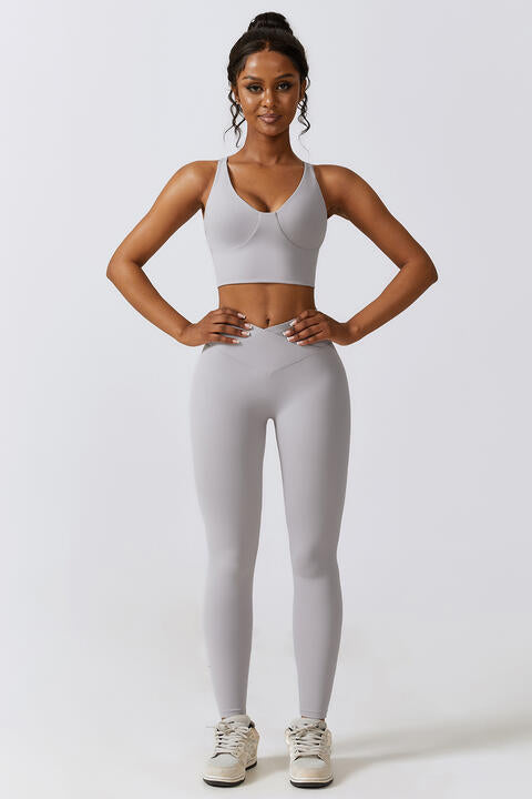 Crisscross Sports Bra and Leggings Set - Body By J'ne