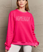 Full Size HOMEBODY Graphic Sweatshirt - Body By J'ne