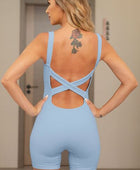 Crisscross Wide Strap Active Romper - Body By J'ne