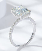 4 Carat Moissanite 4-Prong Side Stone Ring - Body By J'ne